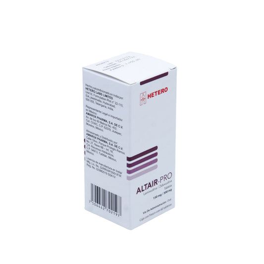 ALTAIR-PRO Lamivudina/Zidovudina 150 mg / 300 mg, Caja con frasco con 60 tabletas