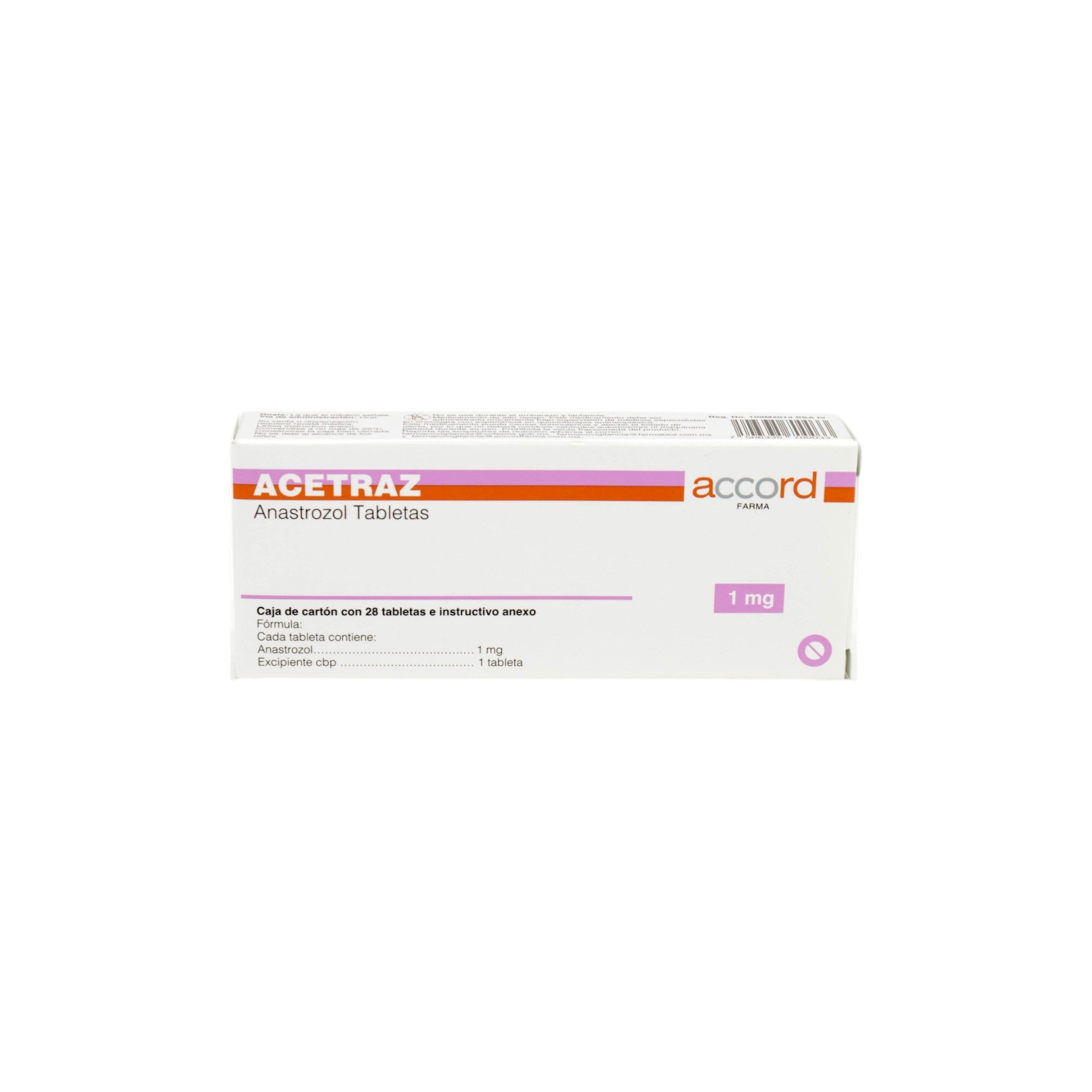 Acetraz 1 mg Tableta Anastrozol, 28 Tabletas - Zuca MedLine
