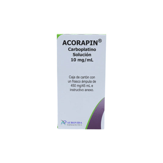 Acorapin Carboplatino 10 mg/mL, Solución 150 mg /450 mg