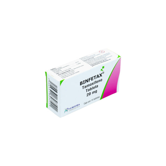 Binfetax Tamoxifeno 20 mg, 14 Tabletas