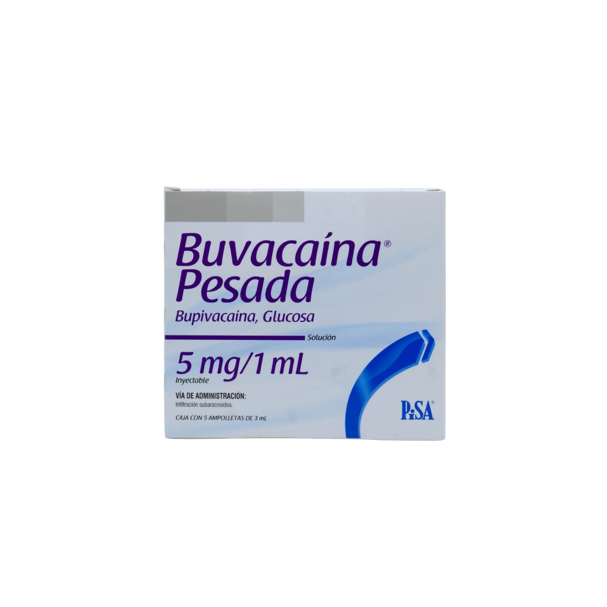 Buvacaína Pesada, Bupivacaína, Glucosa de 5mg/1mL Caja C/5 - Zuca MedLine