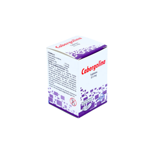 Cabergolina 0.5 mg, 8 tabletas