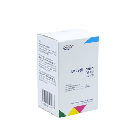 Dapagliflozina 10 mg, 28 Tabletas