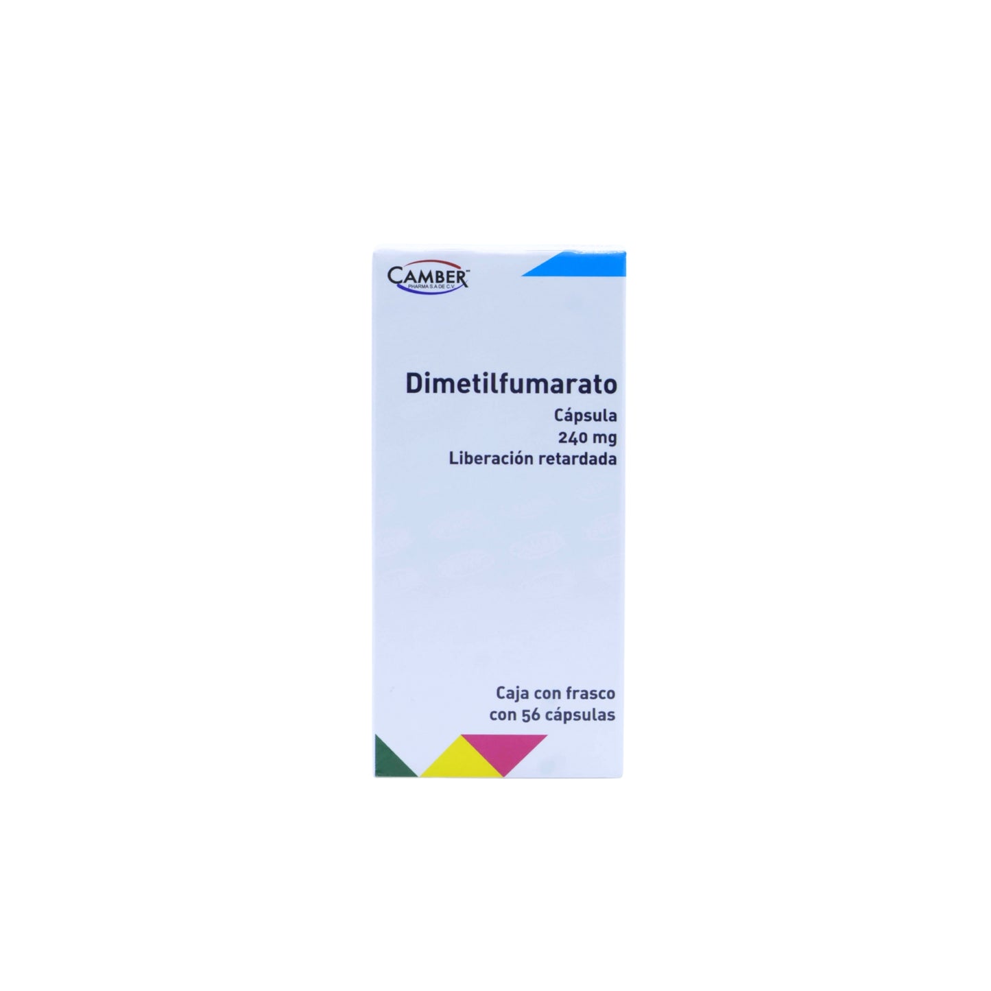 Dimetilfumarato 250 mg, Caja con frasco con 56 cápsulas