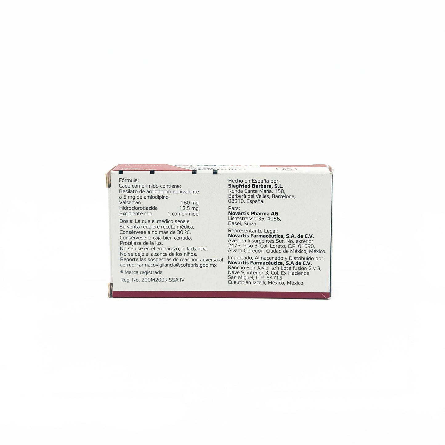 Exforgehct 5 mg / 160 mg/ 12.5 mg Caja con 28 Comprimidos - Zuca MedLine