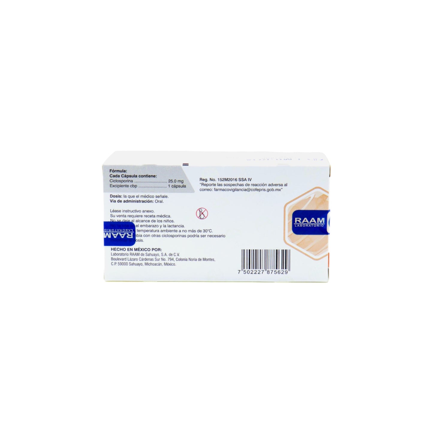 Emicrox Ciclosporina 25 mg, 50 cápsulas