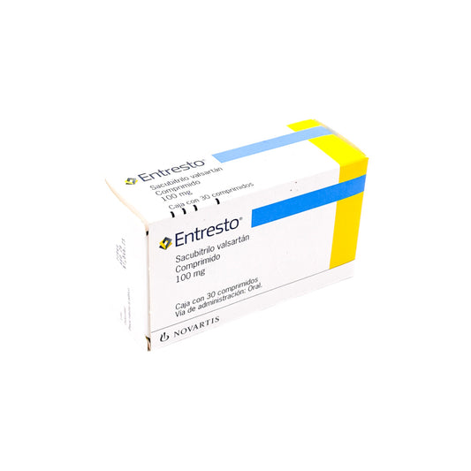 Entresto Sacubitrilo valsartán 100 mg, 30 comprimidos