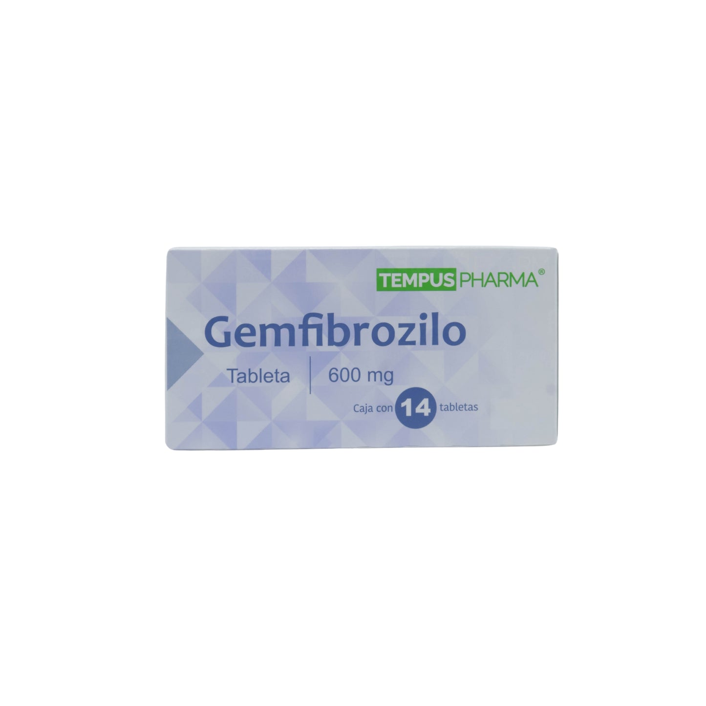 Gemfibrozilo 600 mg, Caja con 14 tabletas