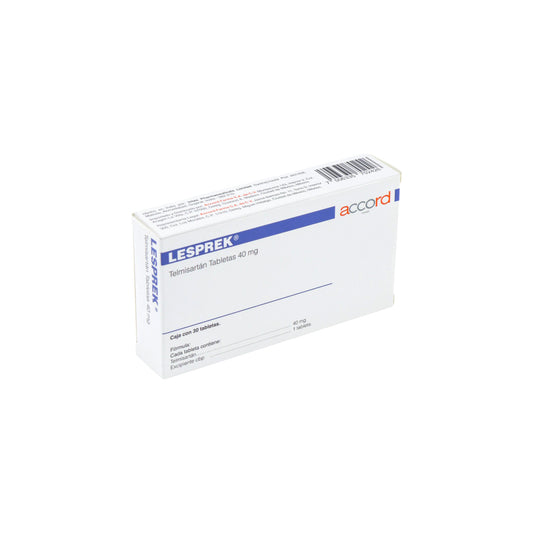 Lesprek Telmisartán 40 mg, 30 tabletas