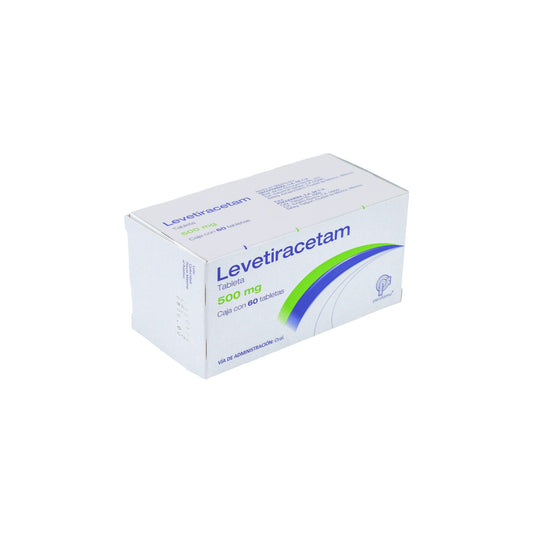 Levetiracetam 500 mg, 60 tabletas
