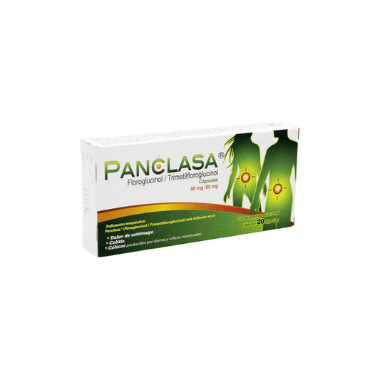 Panclasa Floroglucinol/Trimetilfloroglucinol 80 mg/80 mg, 20 cápsulas