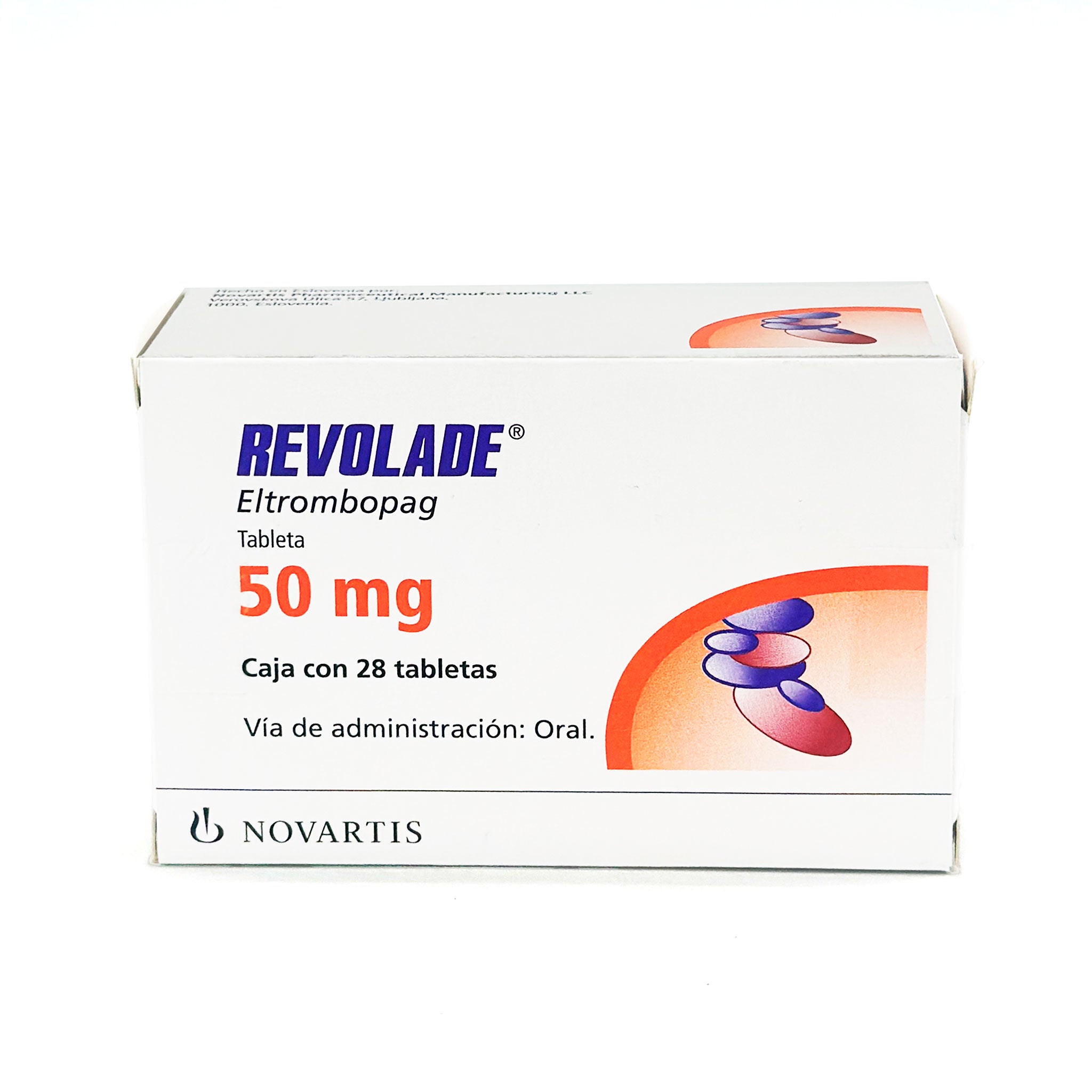 Revolade 50 mg Eltrombopag Caja con 28 tabletas - Zuca MedLine