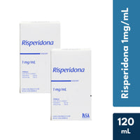 Risperidona de 1mg/ml envase C/60 mL Paquete de 2