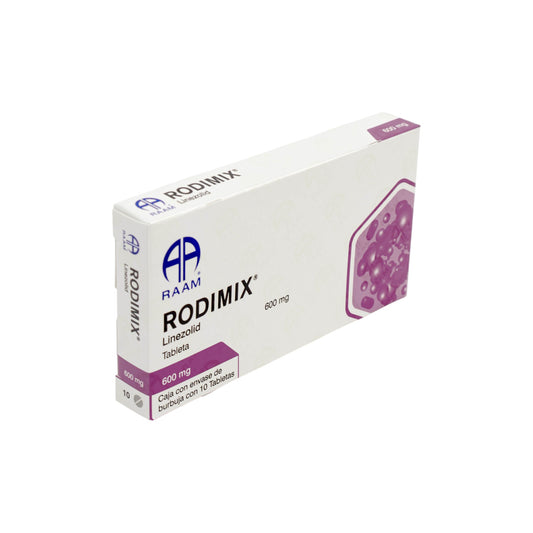 Rodimix Linezolid 600 mg, 10 Tabletas