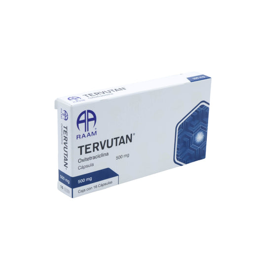 Tervutan Oxitetraciclina 500 mg, 16 cápsulas