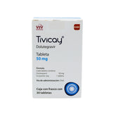 Tivicay 50 mg Caja con 30 tabletas