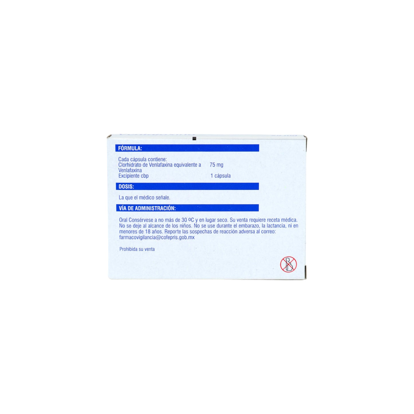 Venlafaxina de 75 mg Caja C/10 - Zuca MedLine