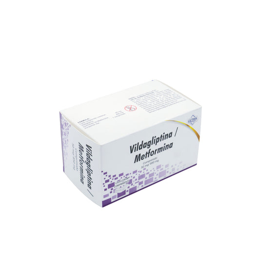 Vildagliptina Metformina 50mg, 850mg Caja C/60
