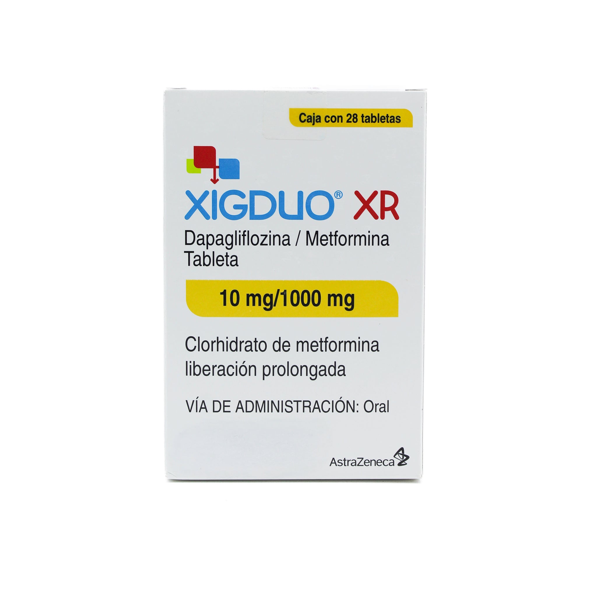 Xigduo XR 10 mg / 1000 mg Dapaglifozina / Metformina Caja con 28 Tabletas - Zuca MedLine