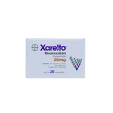 Xarelto Rivaroxabán 20 mg, Caja con 28 comprimidos