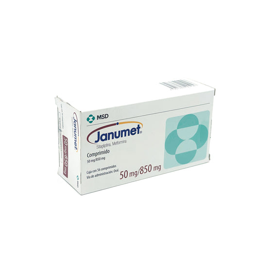Janumet 50mg / 850 mg Caja C/ 56 comprimidos Sitagliptina