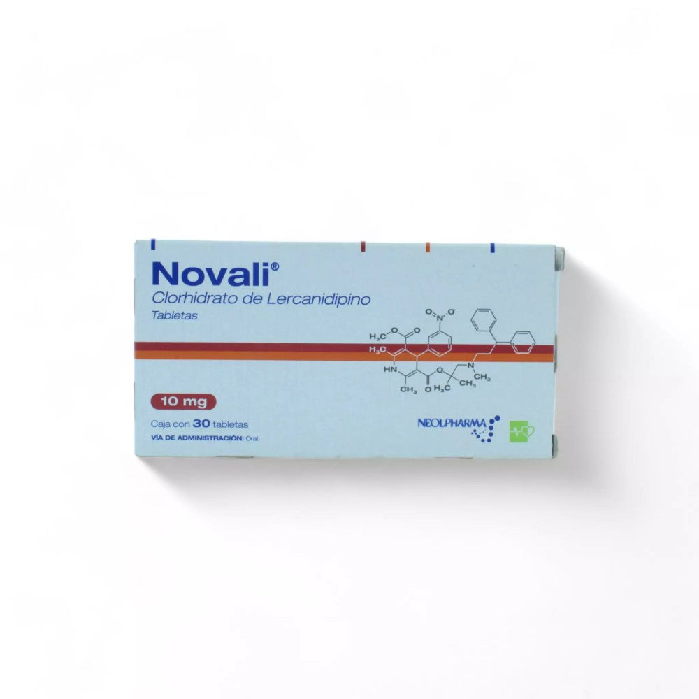 Novali Clorhidrato de Lercanidipino de 10 mg Caja C/30 - Zuca MedLine