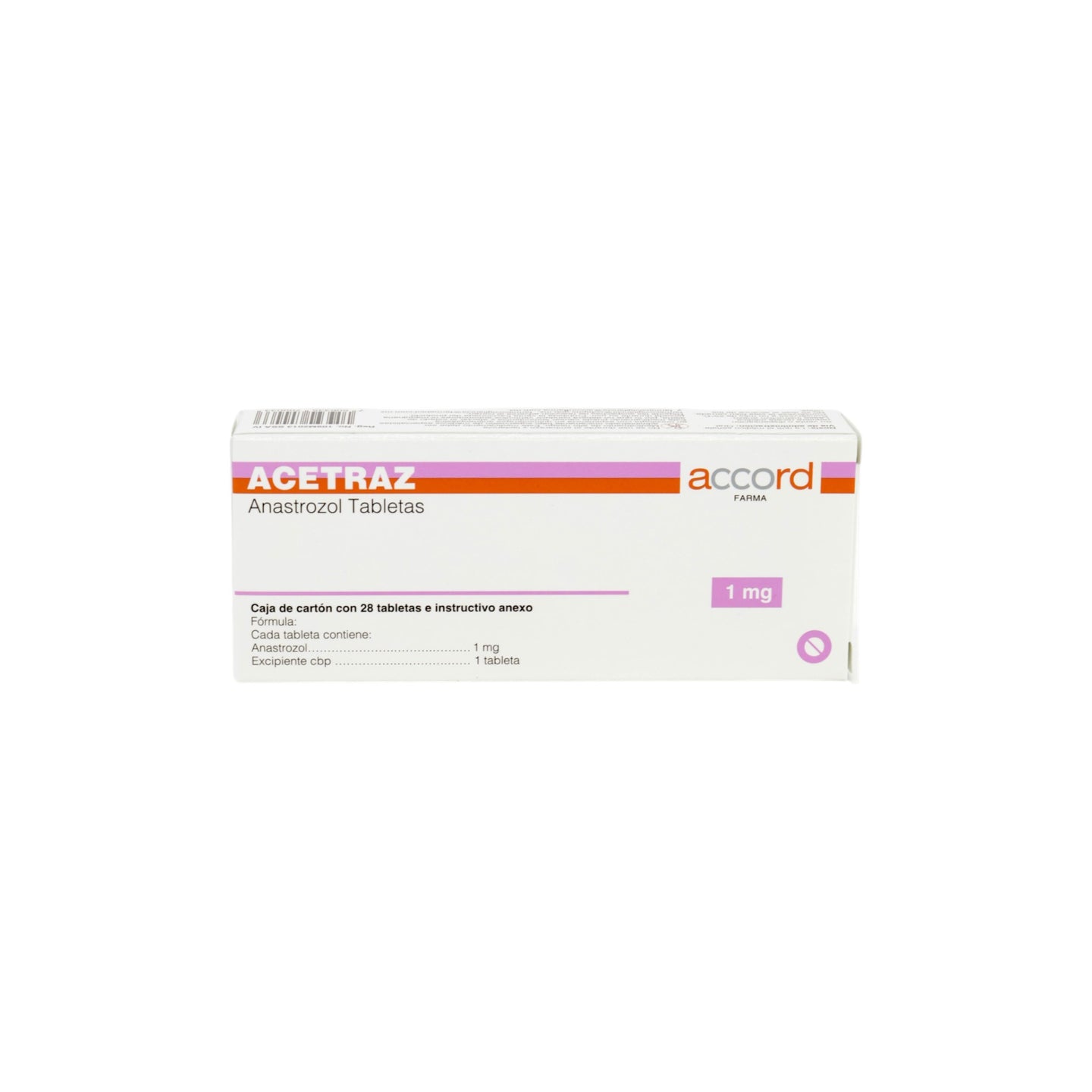 Acetraz 1 mg Tableta Anastrozol, 28 Tabletas - Zuca MedLine
