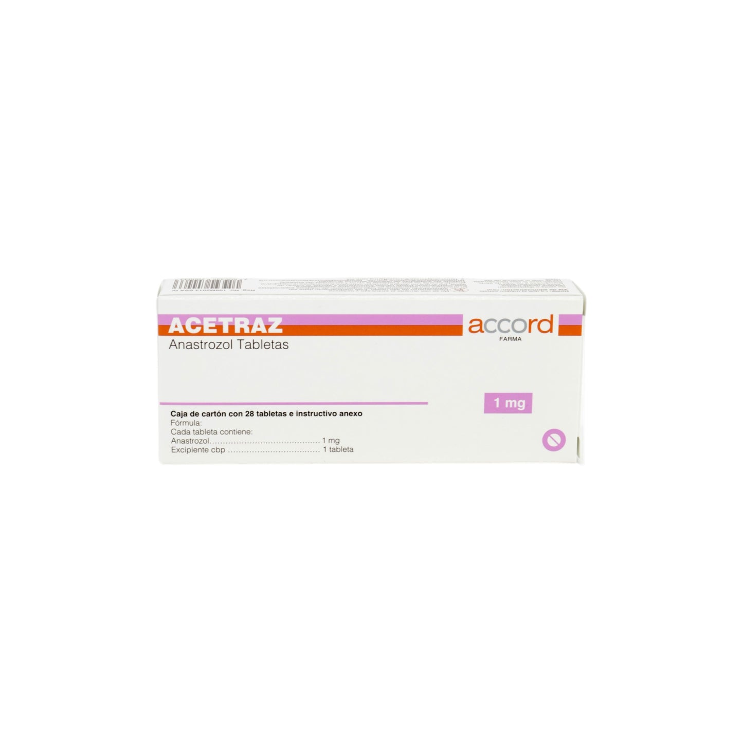 Acetraz 1 mg Tableta Anastrozol, 28 Tabletas - Zuca MedLine