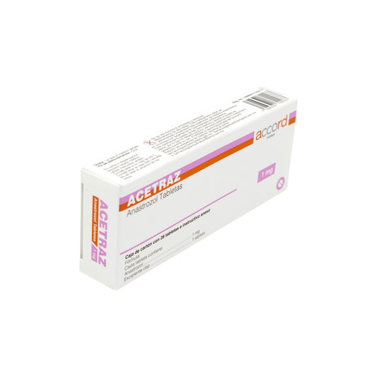 Acetraz Anastrozol 1 mg, 28 Tabletas