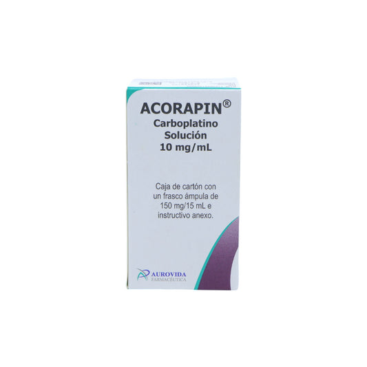 Acorapin Carboplatino 10 mg/mL, Solución 150 mg /450 mg