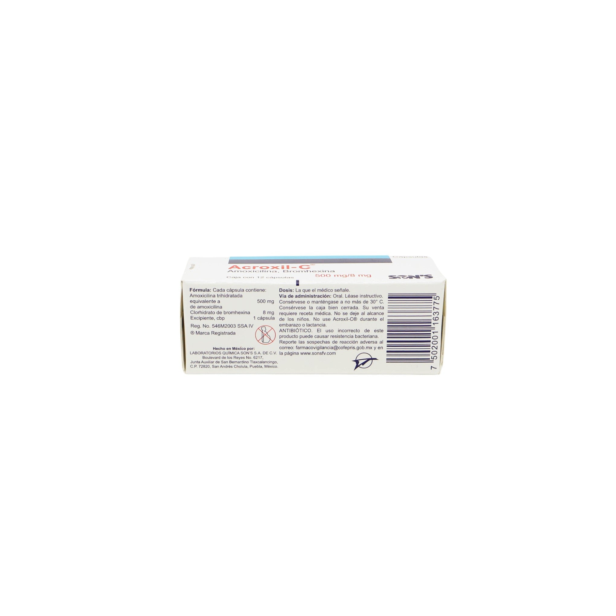 Acroxil-C_Amoxicilina_12Capsulas500mg.8mg2