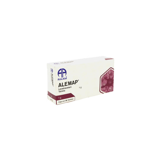 Alemap Levetiracetam 1 g, 30 tabletas