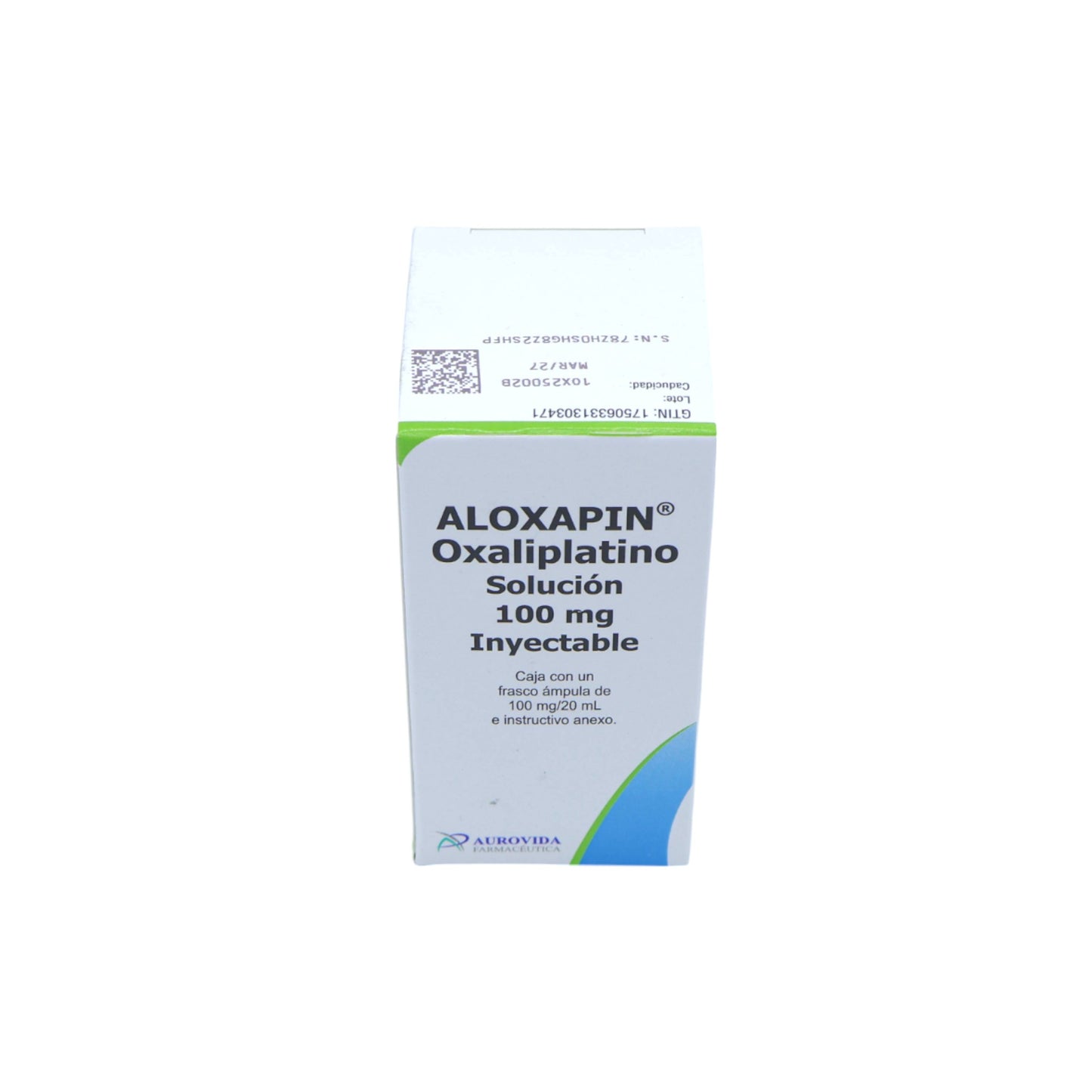 Aloxapin Oxaliplatino 50 o 100 mg, Solución con 1 ampolleta.