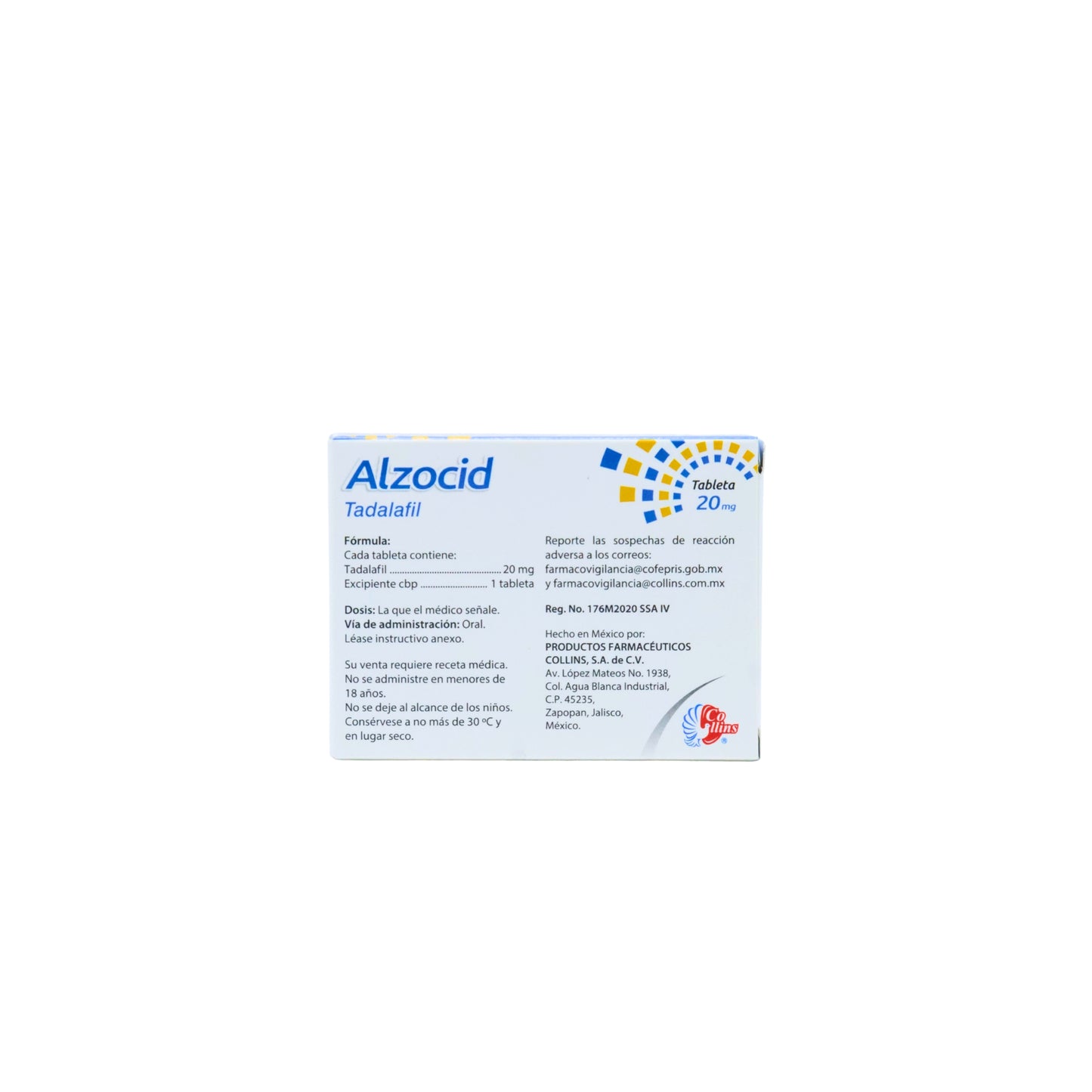 Alzocid Tadalafil 20mg Caja C/8