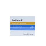 Argliptin-D Sitagliptina/Metformina 50 mg / 850 mg, Caja con 56 tabletas