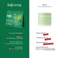 Kurabi Daily Green Jugo Verde con spirulina, nopal, espinaca y apio 252 g 8.4g/30 sticks