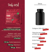 Kurabi Daily Red Colágeno Hidrolizado GelcoPEP 171g 3.7g/30 sticks