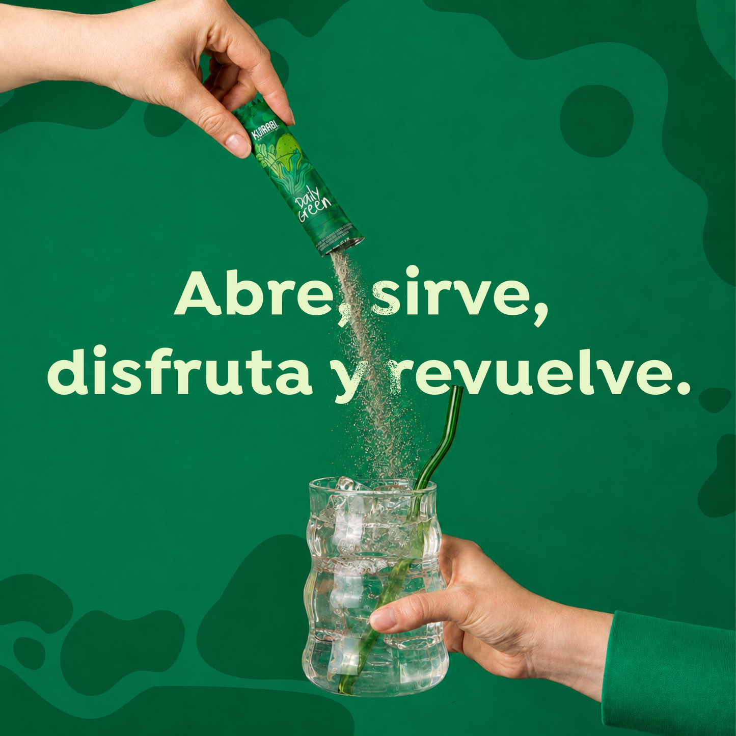 Kurabi Daily Green Jugo Verde con spirulina, nopal, espinaca y apio 252 g 8.4g/30 sticks