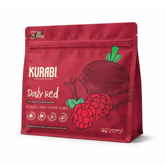 Kurabi Daily Red Colágeno Hidrolizado GelcoPEP 171g 3.7g/30 sticks