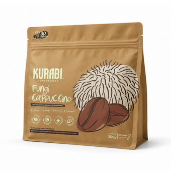 compare product Kurabi Fungi Cappuccino con hongos adaptógenos 300 g 10g/30 sticks