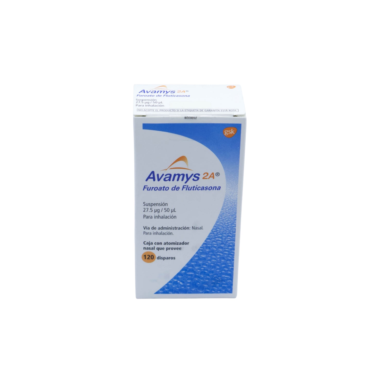 Avamys Furoato de Fluticasona 27.5 µg / 50 µL, Caja con atomizador nasal de 120 disparos
