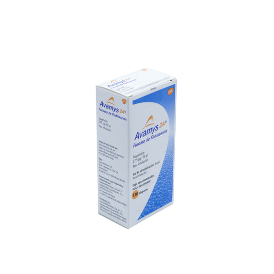 Avamys Furoato de Fluticasona 27.5 µg / 50 µL, Caja con atomizador nasal de 120 disparos