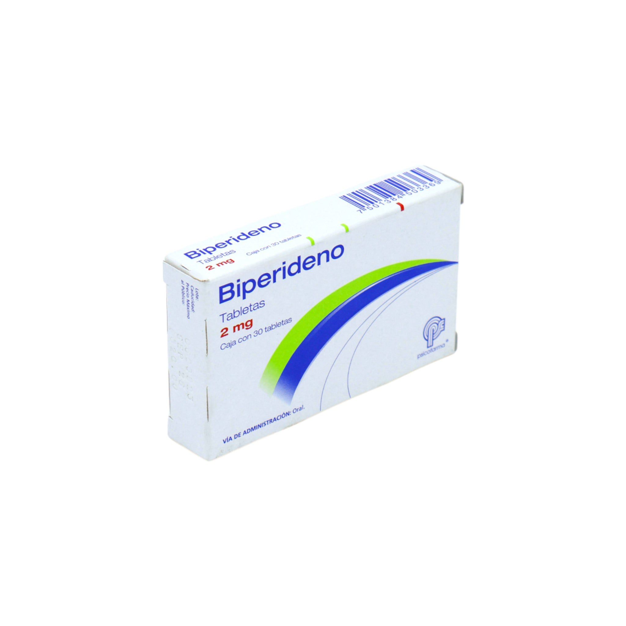 Clorhidrato de Biperideno de 2mg Caja C/30 - Zuca MedLine