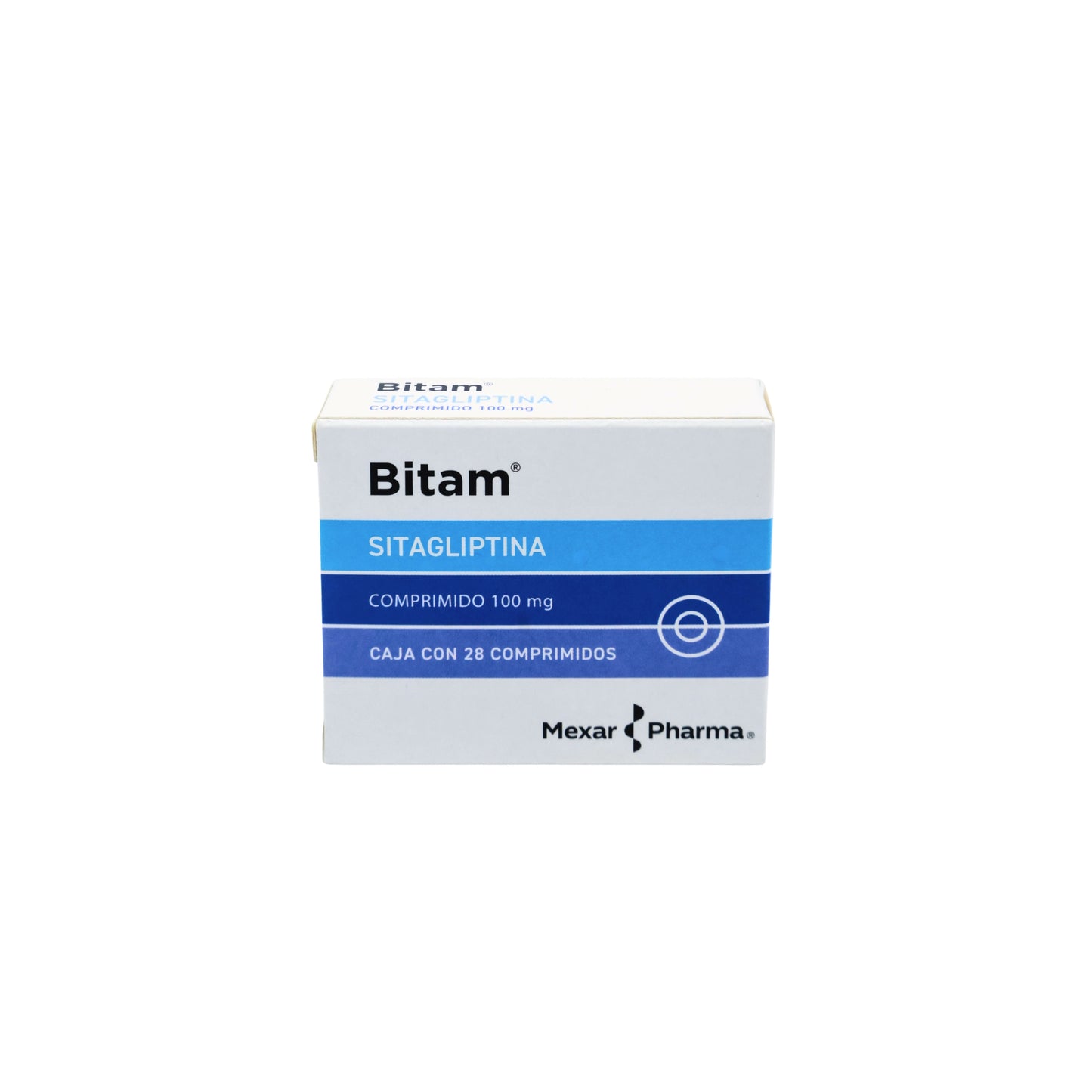 Bitam 100 mg Sitagliptina Caja con 28 Comprimidos