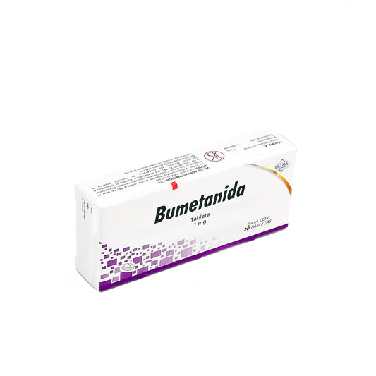 Bumetanida 1 mg, 20 tabletas