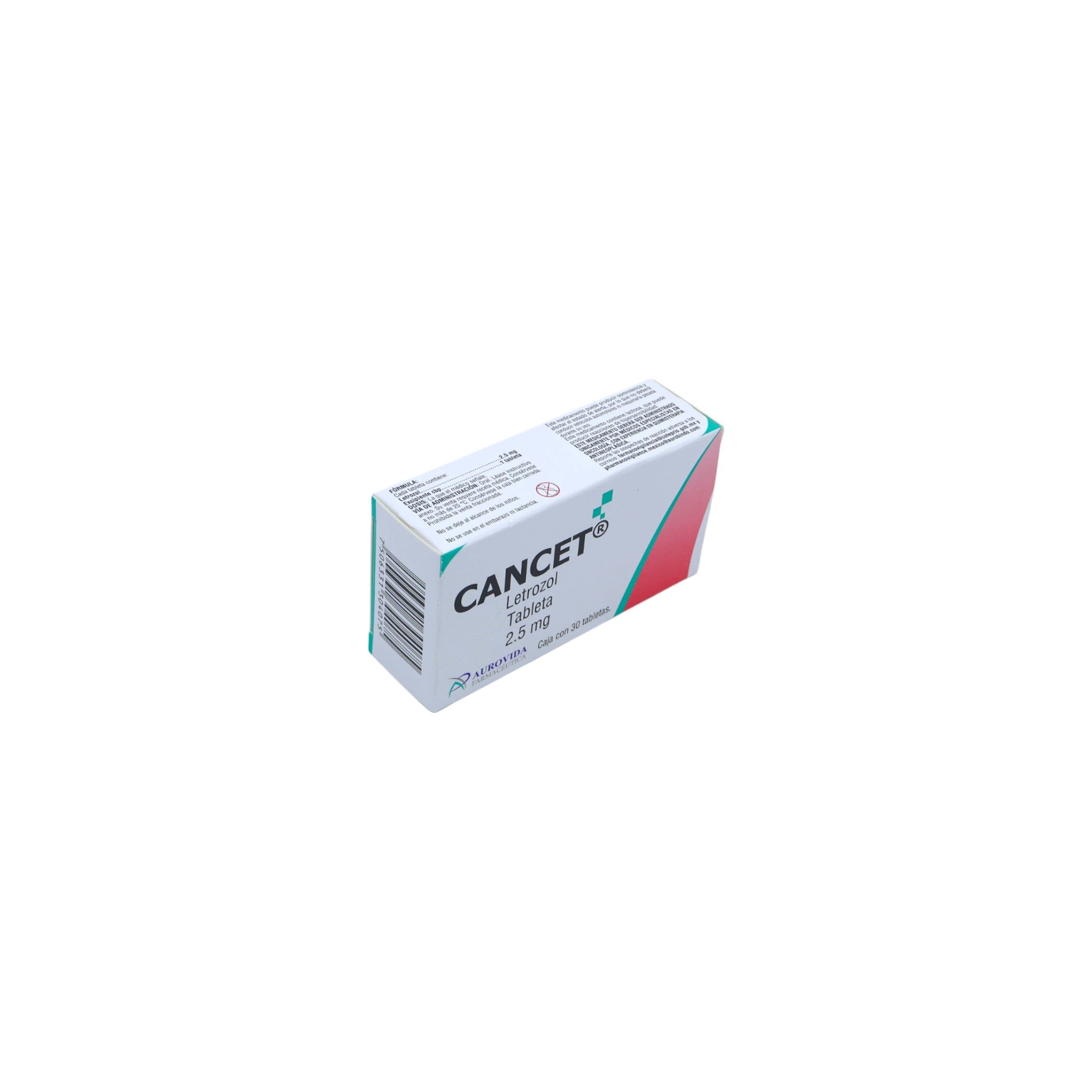 CancetLetrozol2.5mg30tabletas1