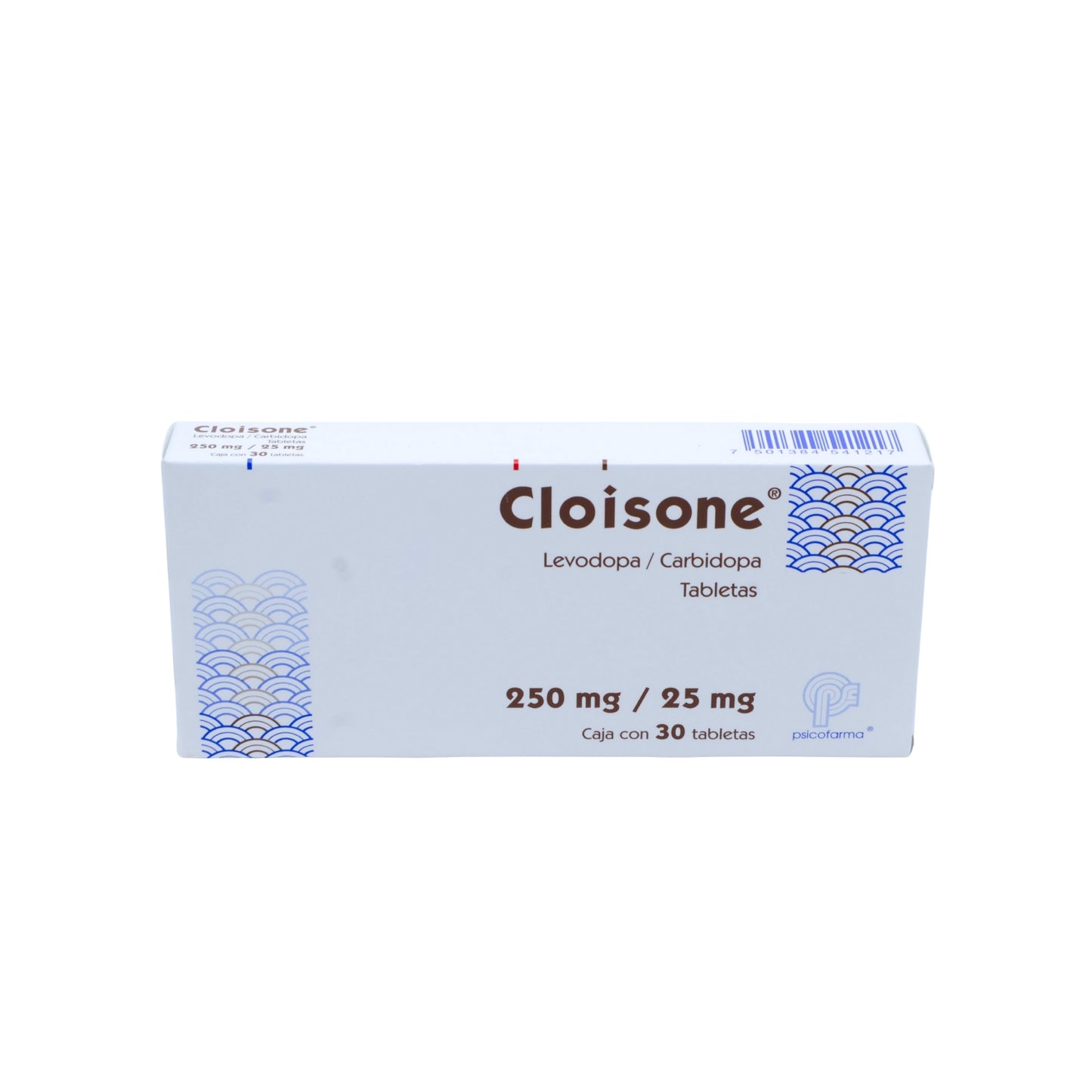 Cloisone  250 mg / 25 mg Caja C/ 30 tabletas Levodopa