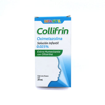 compare product Collifrin Oximetazolina Solución Infantil 0.025%, Caja con frasco con 20 mL