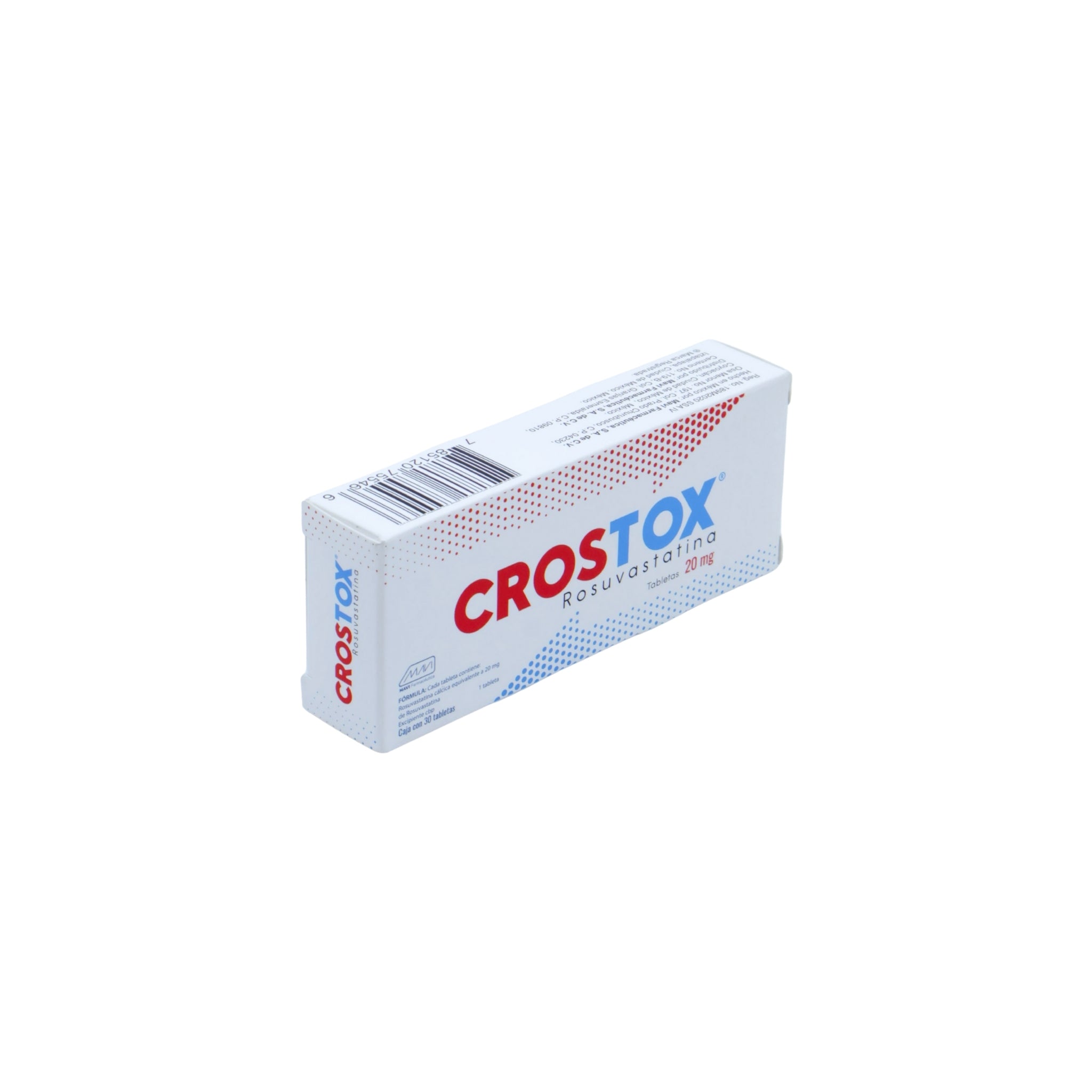 Crostox Rosuvastatina de 20mg Caja C/30 - Zuca MedLine