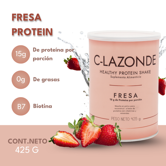 Proteína de Fresa en Polvo – Alta en Proteína y Vitaminas | C-Lazonde 17 Porciones